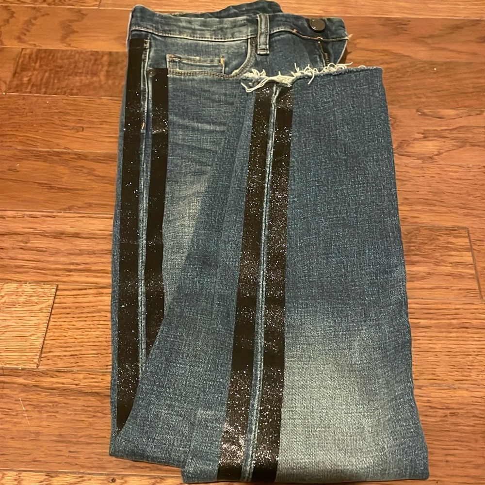 Blank NYC Glitter Pinstripe Jeans